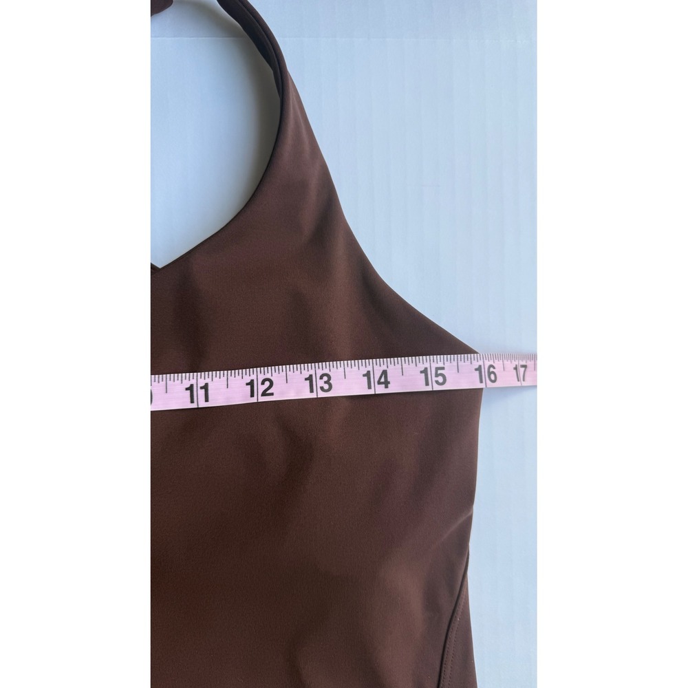 Spanx Booty Boost Active Tank Brown Criss Cross Back Built-in Bra Size M - Picture 4 of 7
